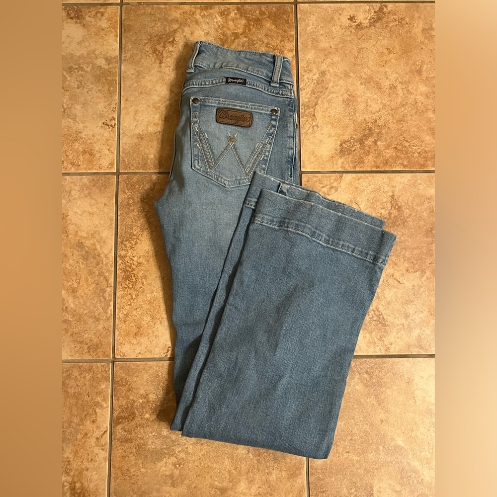 Wrangler Light Blue Wide Leg Jeans